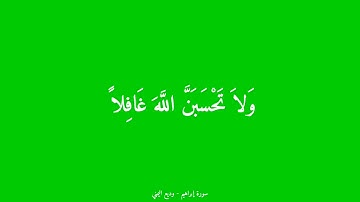 { ولَا تَحسبَنَّ الله غافِلًا عَمَّا يَعْملُ الظَّالمُون ۚ } القارئ : وديع اليمني | من سورة إبراهيم