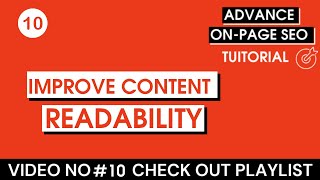 How to improve content readability | Advance on page SEO | Part 10