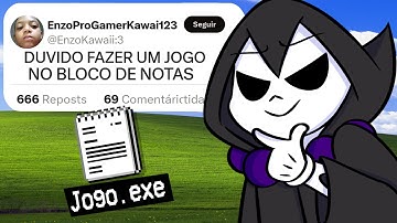 FIZ UM JOGO NO BLOCO DE NOTAS
