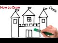 How to draw and paint a castle | Simple drawing and painting for beginners