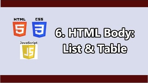 HTML Tutorial: Lists and Tables | Web Development Tutorials #6 | Hindi