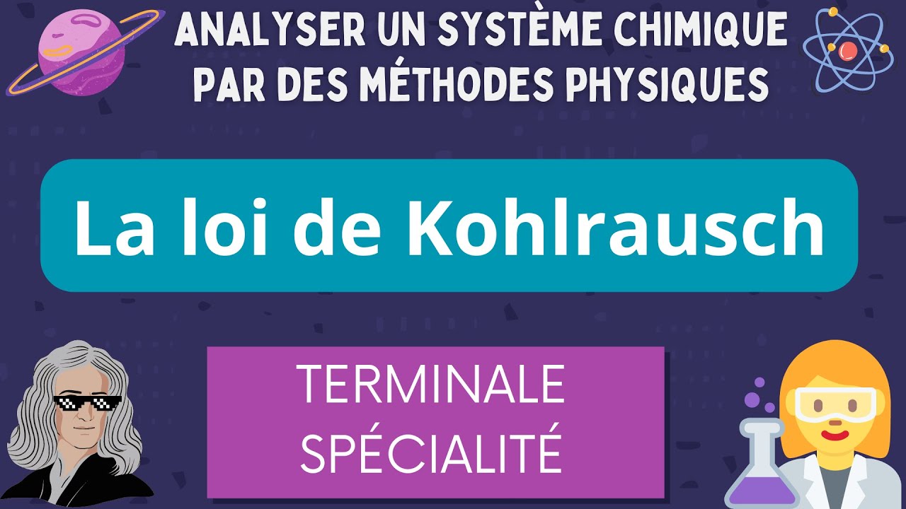 La Loi de Kolhrausch - Analyser un système chimique - BAC Terminale Spécialité Physique Chimie
