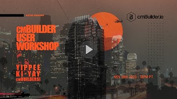 cmBuilder User Workshop November 2023 - Demo of recent updates, Editing imported models, Geolocation
