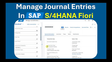 Manage Journal Entries App in SAP S/4HANA Fiori explained (F0717A)
