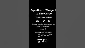 Equation tangent to the curve
