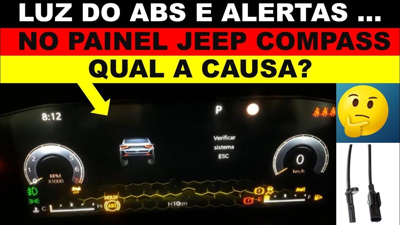 Compass falha no sensor ABS e várias luzes acesa no painel, direção elétrica injeção Jeep. YouTube