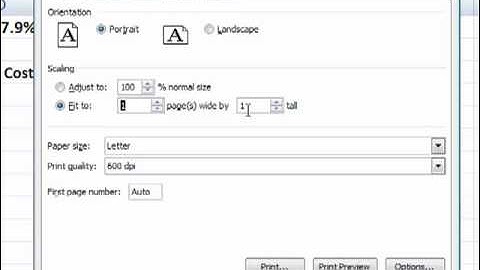 Page Layout in Excel