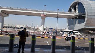 Dubai Metro Ride: Dubai International Airport Terminal 1 to Union Metro Station Red Line Route