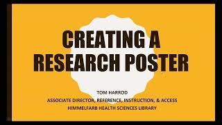 Poster Designer Webinar: Elements of Research Poster Design and Best Practice