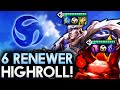 6 RENEWER HIGHROLL WITH DOUBLE RENEWER SPAT!! | Teamfight Tactics Patch 11.18