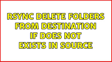 rsync delete folders from destination if does not exists in source