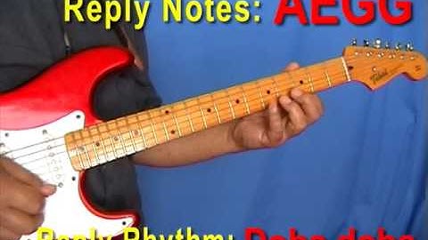 Blues Guitar Beginner Three Note Blues Melodies ending on G Part 1