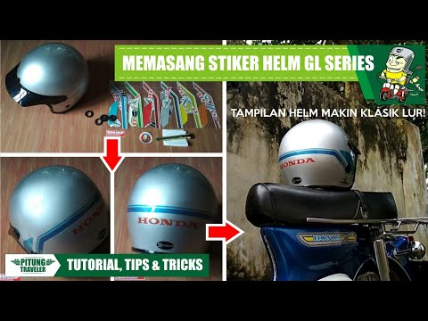  C70VLOG Memasang Stiker  Helm  GL Series untuk Motor 