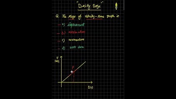 The slope of velocity-time graph is: