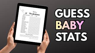 Baby Shower Games Baby Predictions Printable PDF