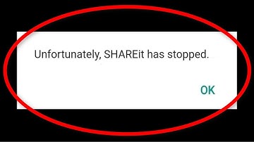 How To Fix Unfortunately SHAREit Has Stopped Error Android Mobile || Fix SHAREit Not Open Problem
