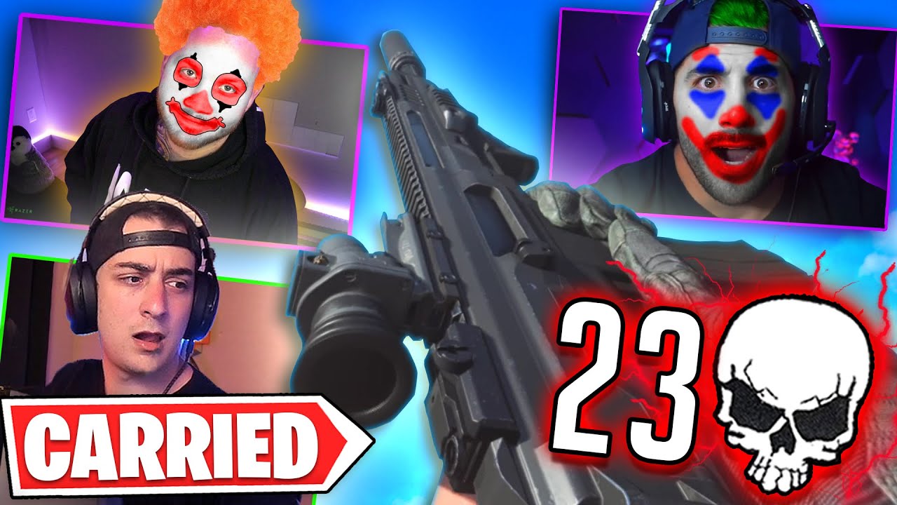 Carrying the CLOWNS Nickmercs & TimTheTatman to a Warzone Win...