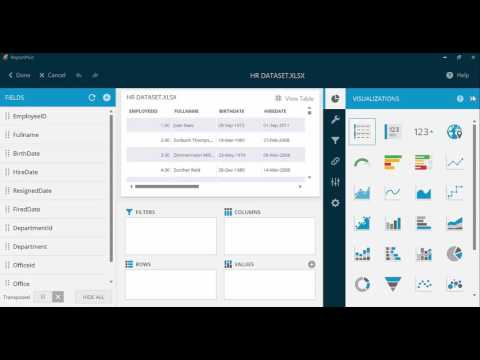 Create a visualization with excel data on SharePoint with ReportPlus Desktop
