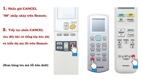 Bảng tra mã lỗi điều hòa đai kin inverter