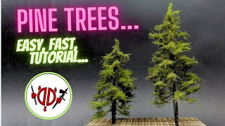 Super easy scale PINE TREES for a DIORAMA