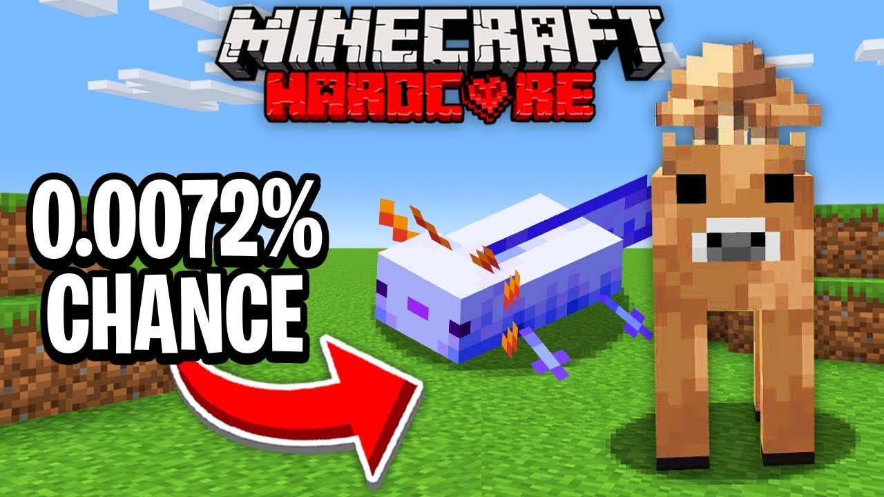 I Found the RAREST Axolotl in Hardcore Minecraft - YouTube