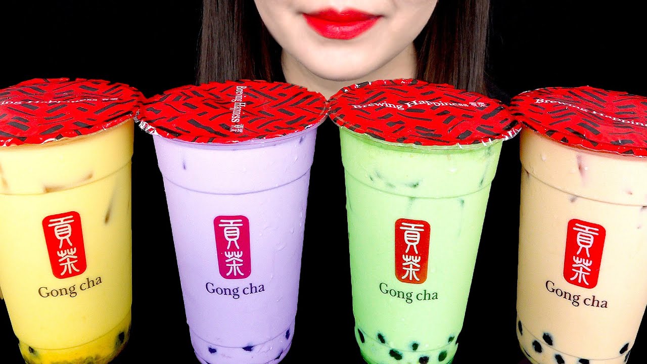ASMR BUBBLE MILK TEA BOBA TEA TAPIOCA PEARLS 공차 버블티 밀크티 먹방 MUKBANG DRINKING SOUNDS 咀嚼音 | ZOEY ASMR