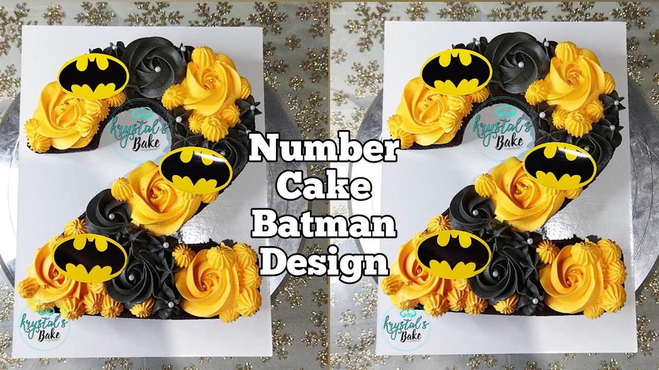 How to make Number Cake Batman Design  - YouTube