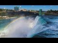 Drone Flies Through Rainbow At Niagara Falls