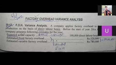 Cost accounting lecture 18(FOH)-FOH Variance Analysis---Topic--- ( Ex. No. 10-17 & 18)_Solved