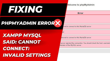 XAMPP MySQL said: Cannot connect: invalid settings. FIXING phpMyadmin EASY! XAMPP FEHLER BEHEBEN