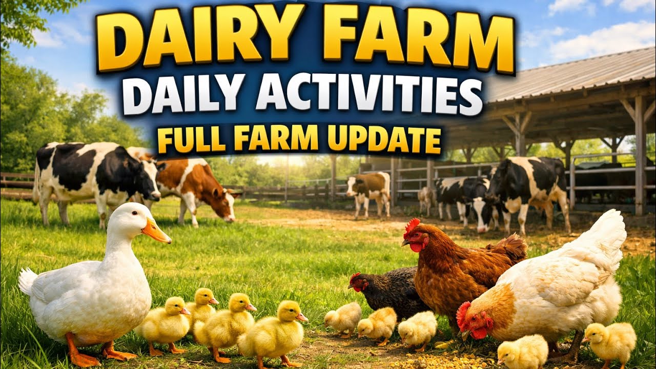 Dairy Farm Daily Activities | Full Farm Update Ducks, Chickens & Cows ...