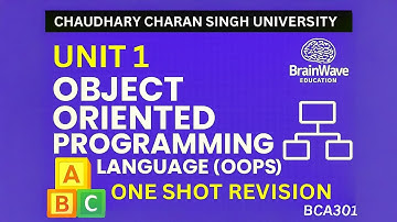 CCSU BCA 3rd Sem | OOPS (BCA301) Unit-1 Full Revision | One Shot | Exam Preparation