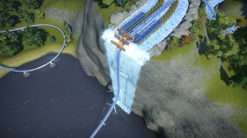 Waterfall Drop Roller Coaster | Planet Coaster