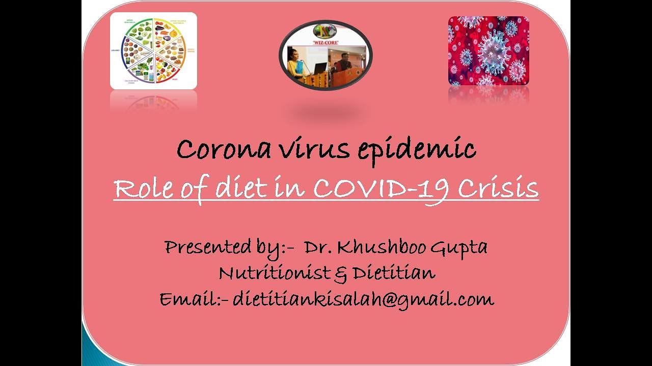 Role of diet in Covid 19 crisis - YouTube