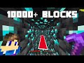 I Mined 10000+ Blocks In A Straight Line In Minecraft Pe || MINECRAFT GAMEPLAY #59