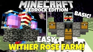 Minecraft Bedrock: Simple Wither Rose Farm Tutorial! MCPE Xbox PC PS4