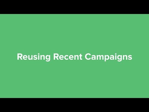 Reusing Recent Campaigns - MailerLite