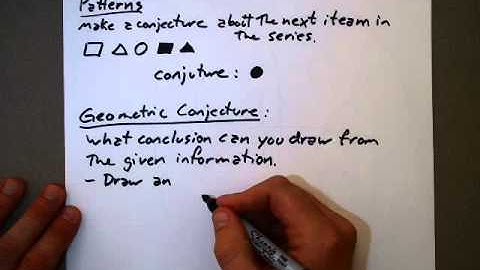 Geo, Sect 2-1, Ex. 1 Conjecture Patterns and Geometric