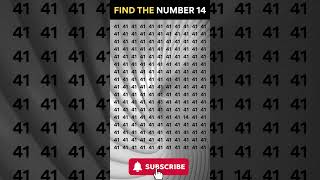 Find the Number 14 👀 Test Your Eyes in This Visual Puzzle | Part 18 #Shorts