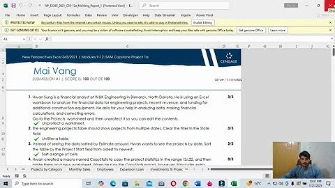New Perspectives Excel 2019 | Modules 9-12: SAM Capstone Project 1a | W&K Engineering