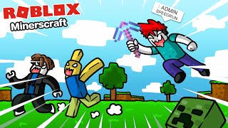 Roblox : Minerscraft ⛏️ เมื่อผมใช้ Admin Command Speedrun มายคราฟใน Roblox !!!