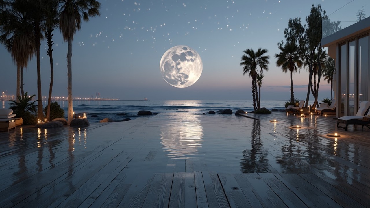 Moonlit Tropical Deep House Lounge & Chill Beach Vibes ~ Midnight Ocean Mix