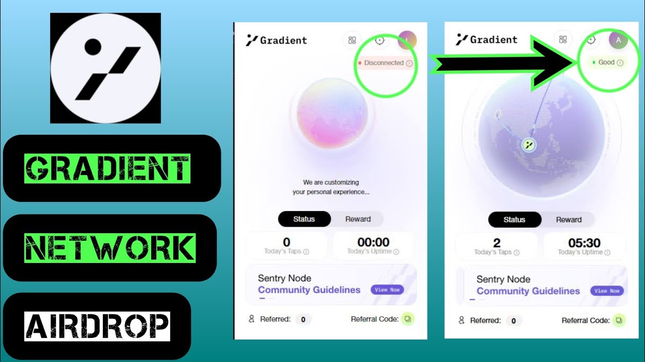 Gradient Disconnect Problem. Gradient Airdrop - YouTube