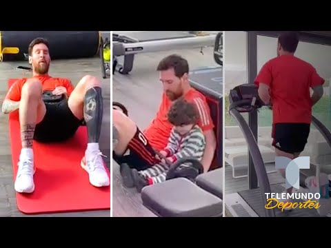 Las peripecias de Messi para poder entrenarse con tres hijos | Telemundo Deportes