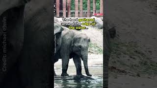 Elephants Work Together to Save Baby Elephant ❤️🐘 #animals #shorts