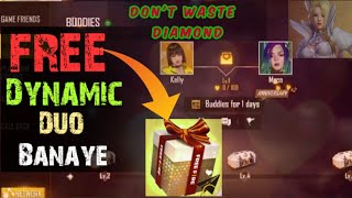 join Dynamic Duo for Free | No Diamond required | Free diamond, weapon royale voucher | Benefits. screenshot 1