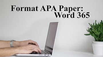 Format APA 7th ed. in MS Word 365