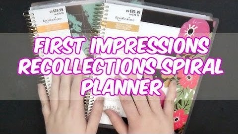 First Impressions: Recollections Spiral Planner