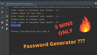 Celebrity Learn to build random password generator in 5 mins using python  | Flowchart | Code Wealth