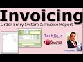 Order entry system with invoice report template for microsoft access print receipts bills more